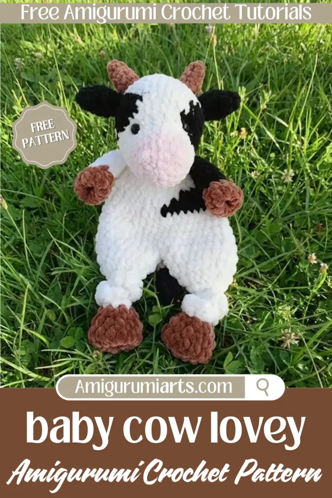 baby cow lovey crochet