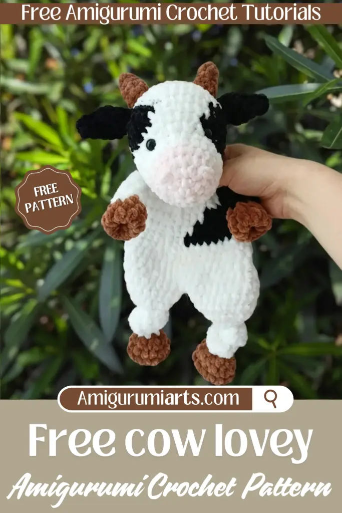 baby cow lovey crochet