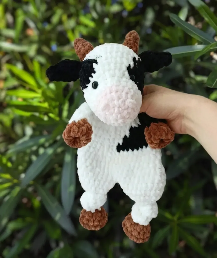 baby cow lovey crochet