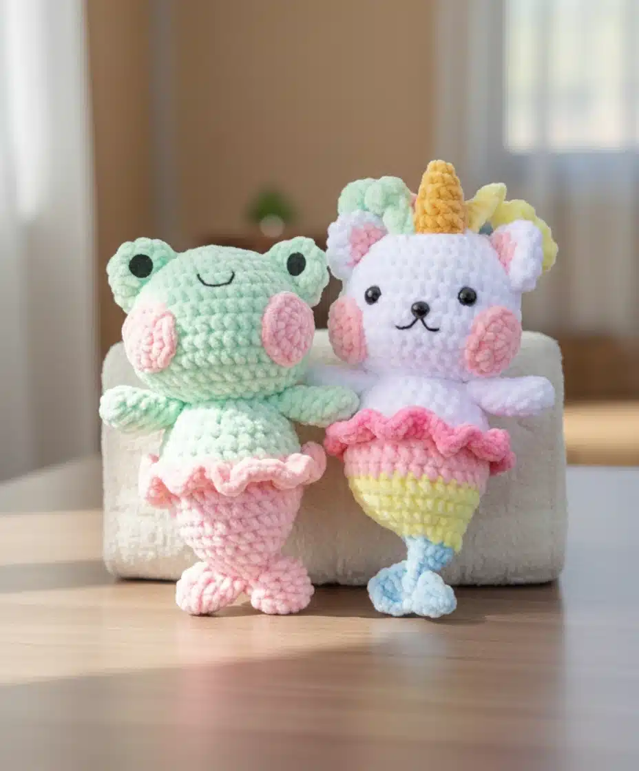 Mermaid Froggy & Unimeow Amigurumi