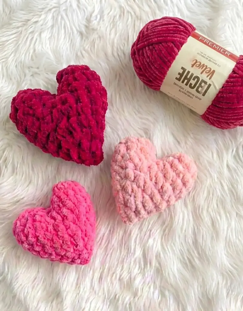 mini heart crochet pattern