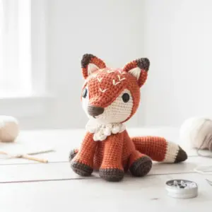 sitting fox crochet pattern