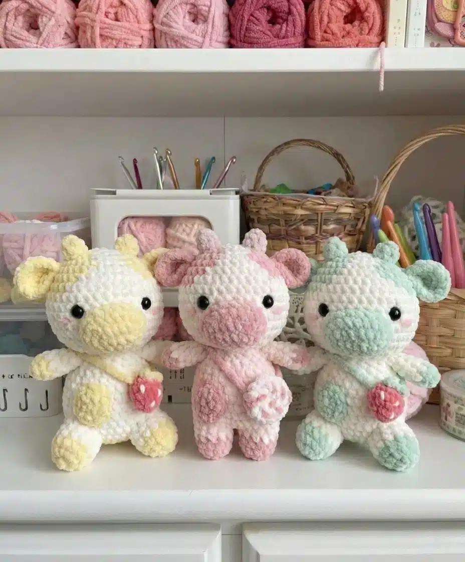 Strawberry Cow Amigurumi Pattern